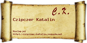 Czipczer Katalin névjegykártya