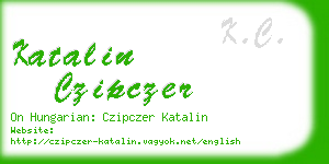 katalin czipczer business card